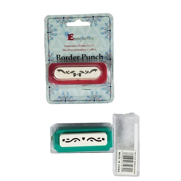 Decorative Border Punch Lot of 2 Marvy Uchida Emagination Ribbon Heart New Used - Picture 8 of 9